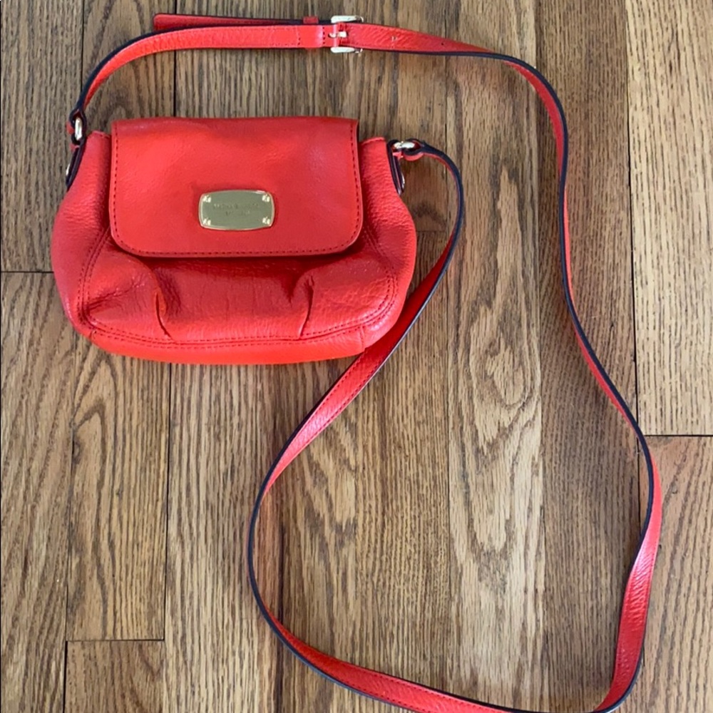 Michael Kors red crossbody purse